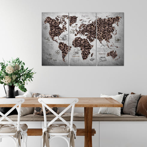 Wandbilder Wohnzimmer XXL Küche Kaffee Moderne Bilder Weltkarte